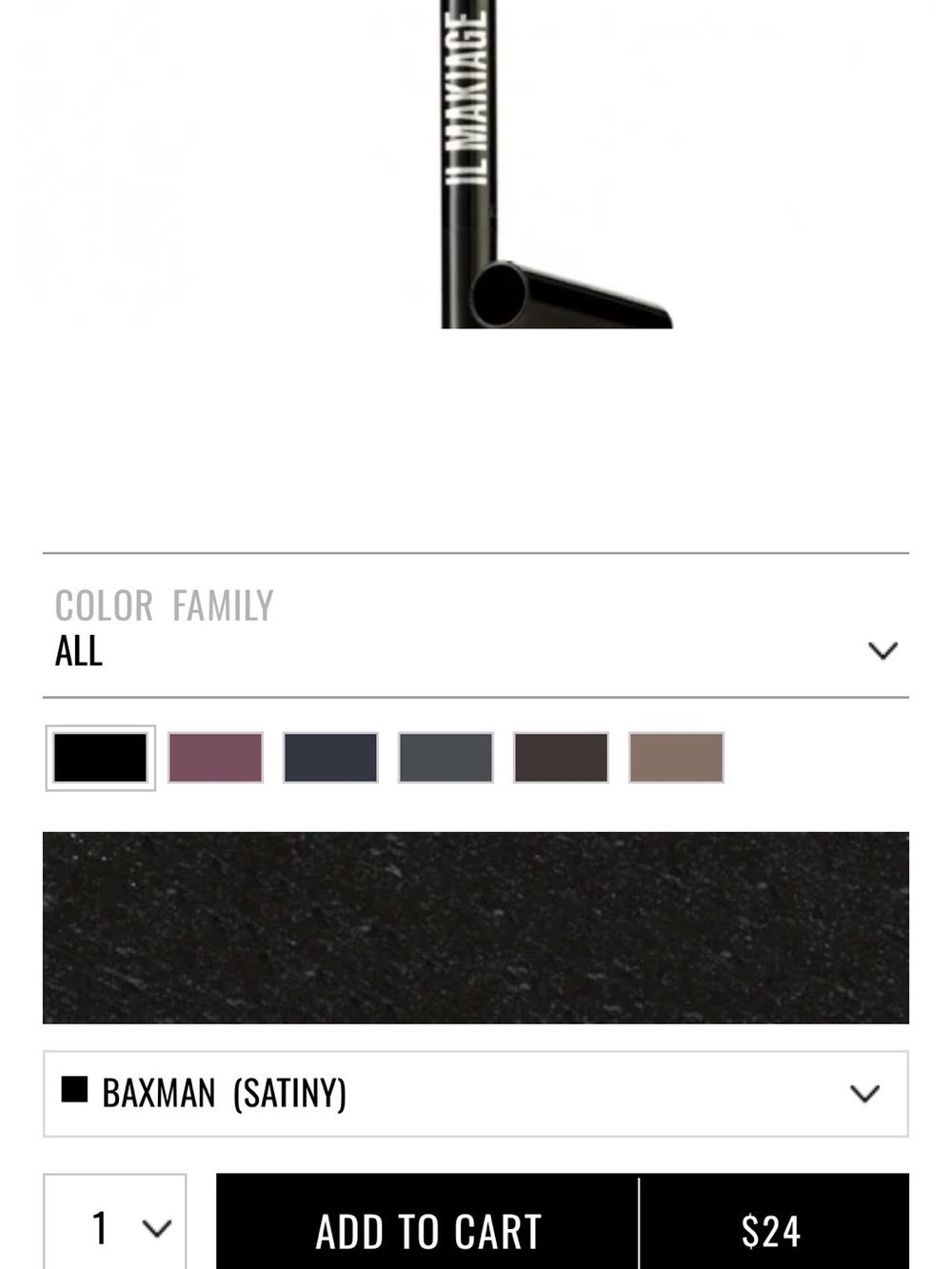 IL MAKIAGE Black Eyeliner Pencil - Black